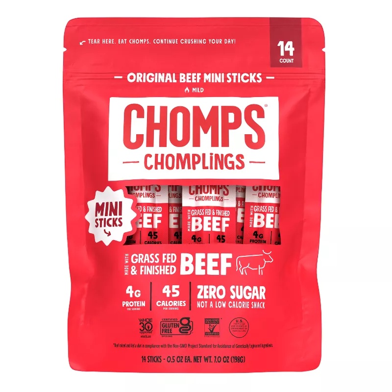 2506309 7 oz Original Beef Mini Sticks - Case of 7 - Pack of 14