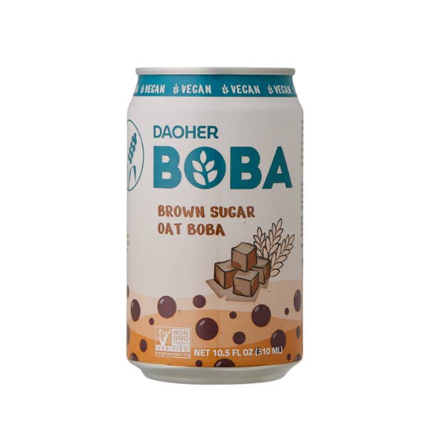 2404175 10.5 oz Brown Sugar Oat Boba Tea - Case of 12