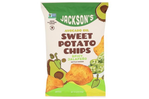 2309528 5 oz Spicy Jalapeno Sweet Potato Chips in Avocado Oil - Case of 12