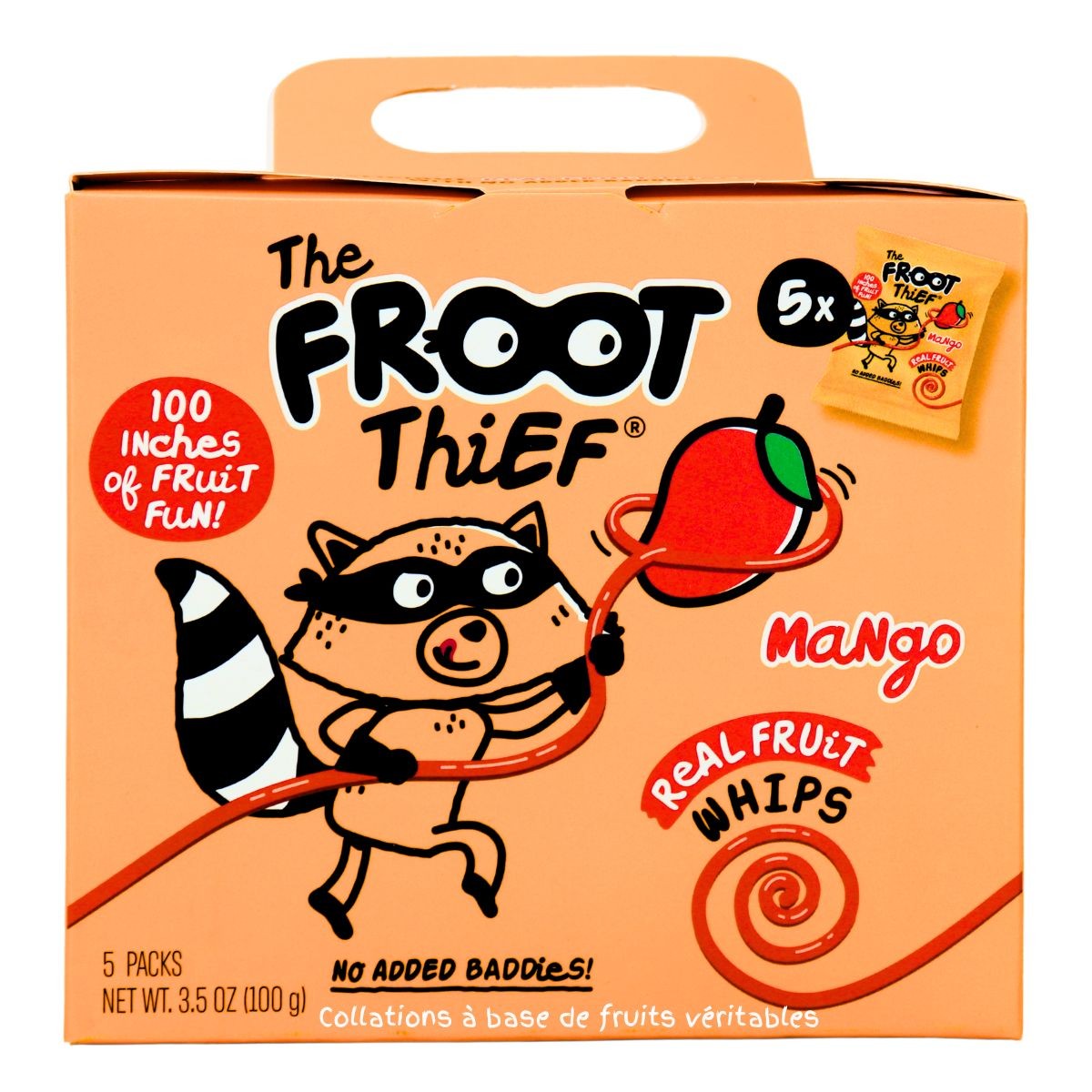 2418873 3.5 oz Real Fruit Whips Mango - Case of 8 - Pack of 5