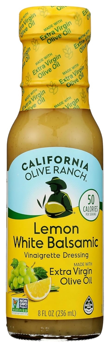 2500397 8 fl oz Lemon White Balsamic Vinaigrette Dressing - Case of 6