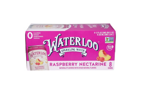 2315880 96 fl oz Waterloo Raspberry Nectarine Sparkling Water - Case of 3, Pack of 8