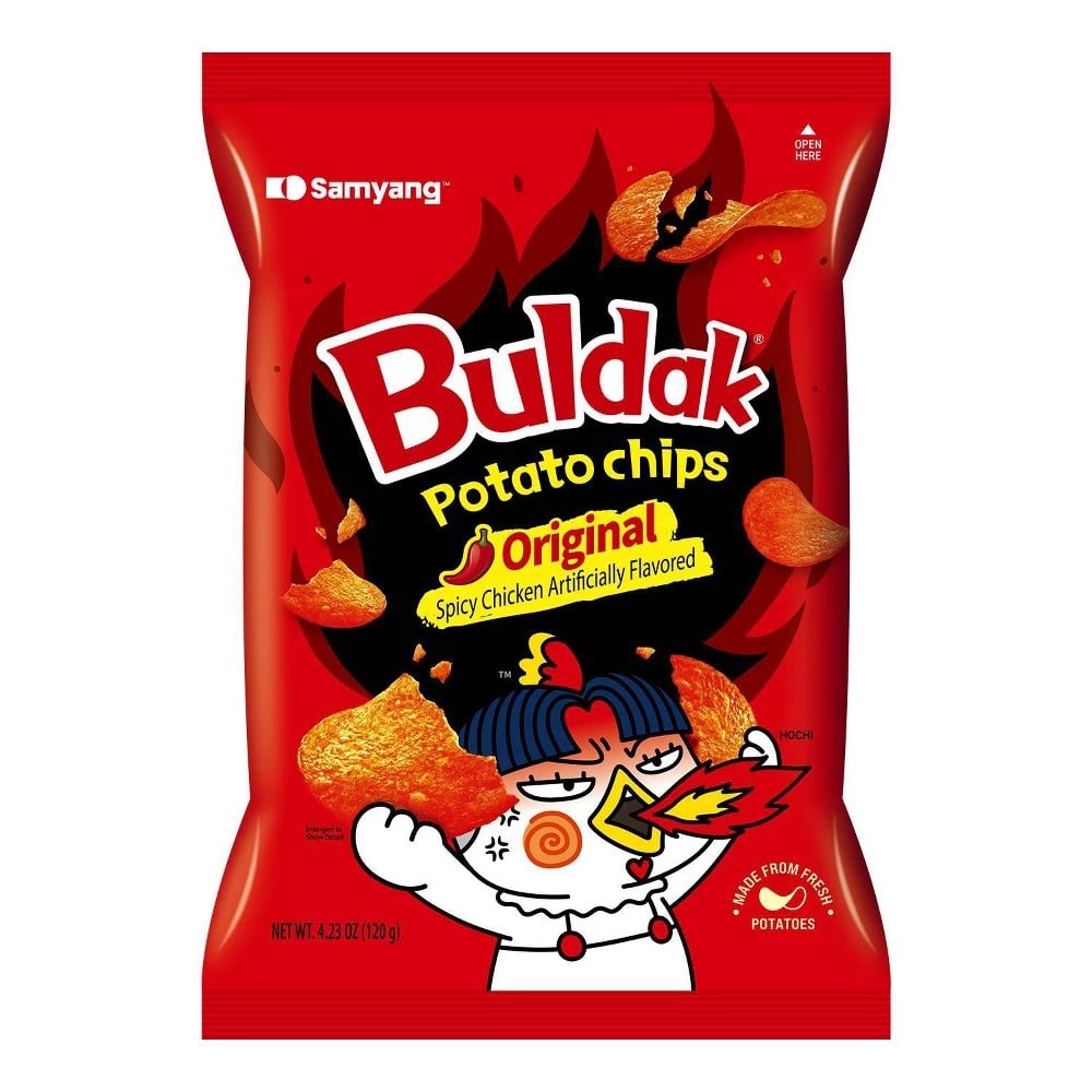 2500422 Buldak Original Potato Chips, 4.23 oz