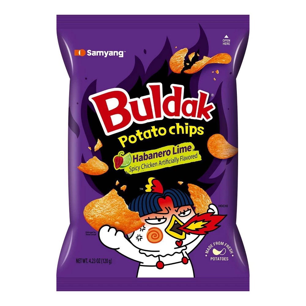 2500423 Buldak Habanero Lime Potato Chips, 4.23 oz