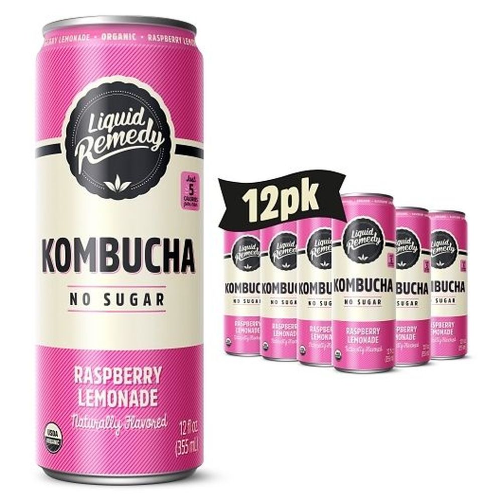 2412836 Raspberry Lemonade Kombucha Drink, 12 fl oz