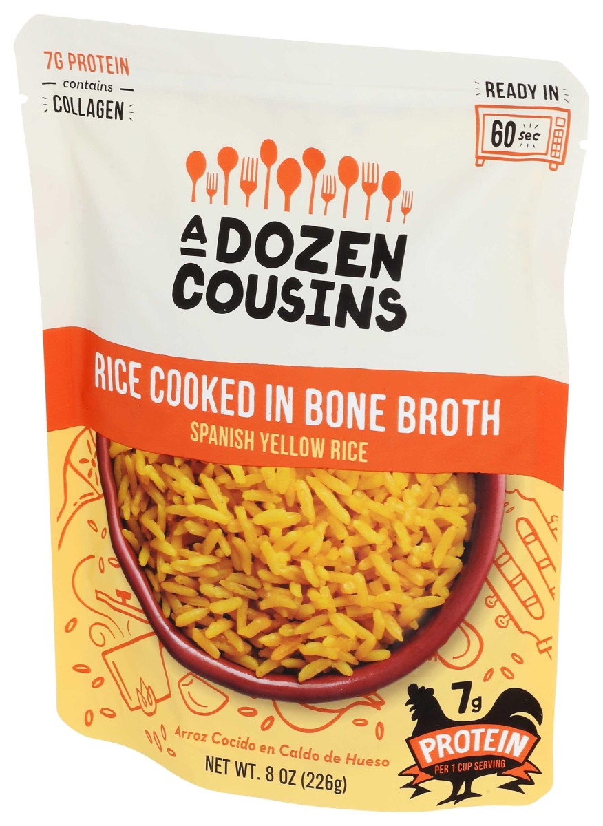 386959 8 oz Spanish Yellow Rice Cooked in Bone Broth