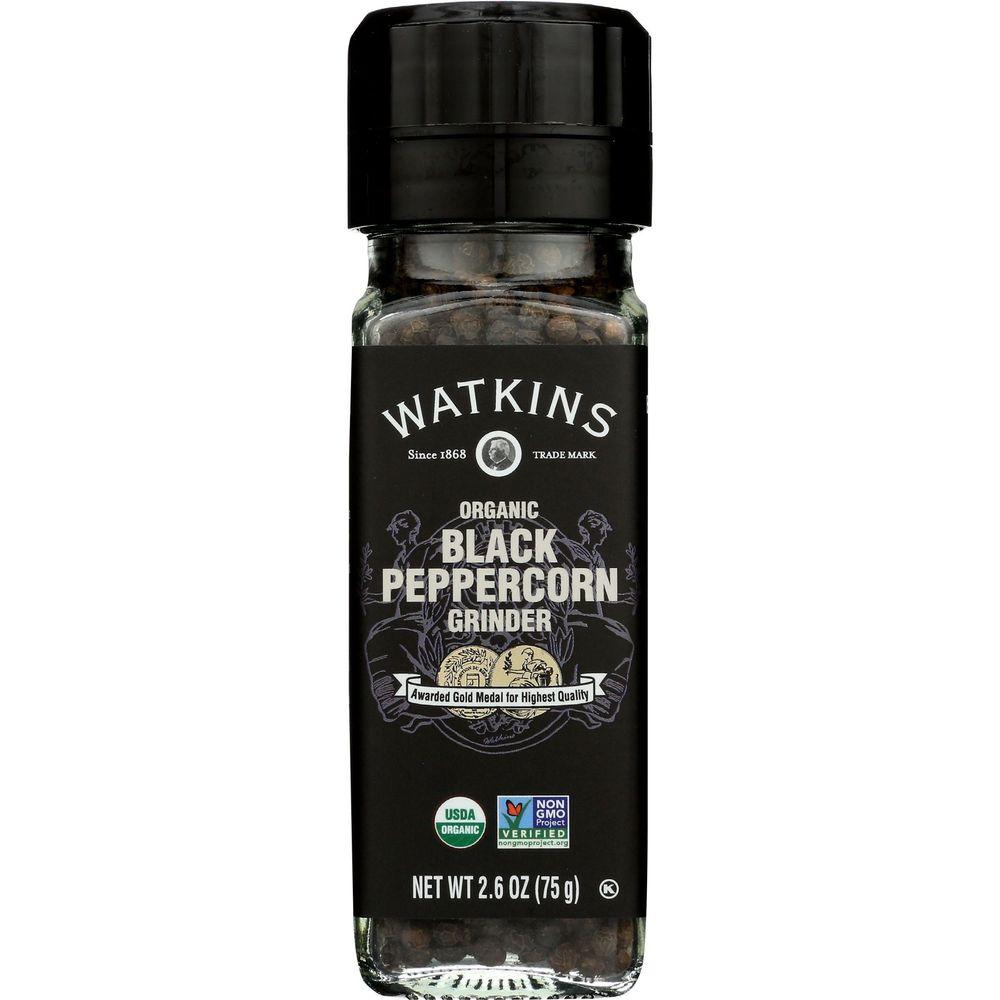 338781 2.6 oz Organic Black Peppercorn Spice Grinder