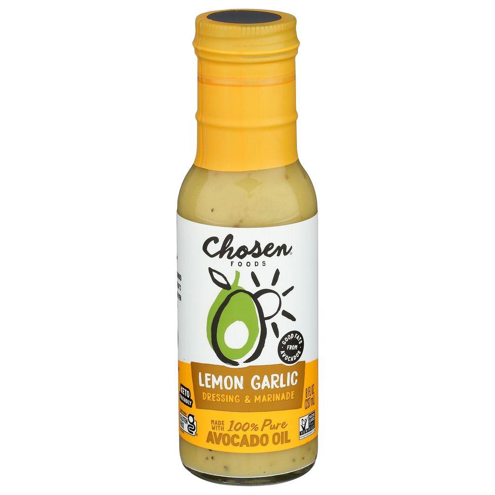 354544 Avocado-oil Based Lemon Garlic Dressing, 8 oz