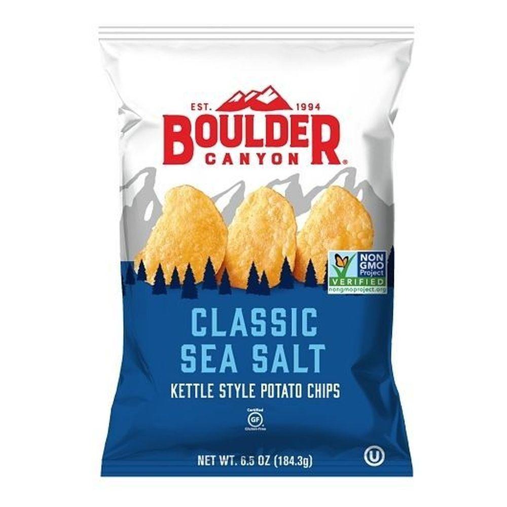 Boulder Canyon 101431 Classic Sea Salt Kettle Potato Chips, 6.5 oz