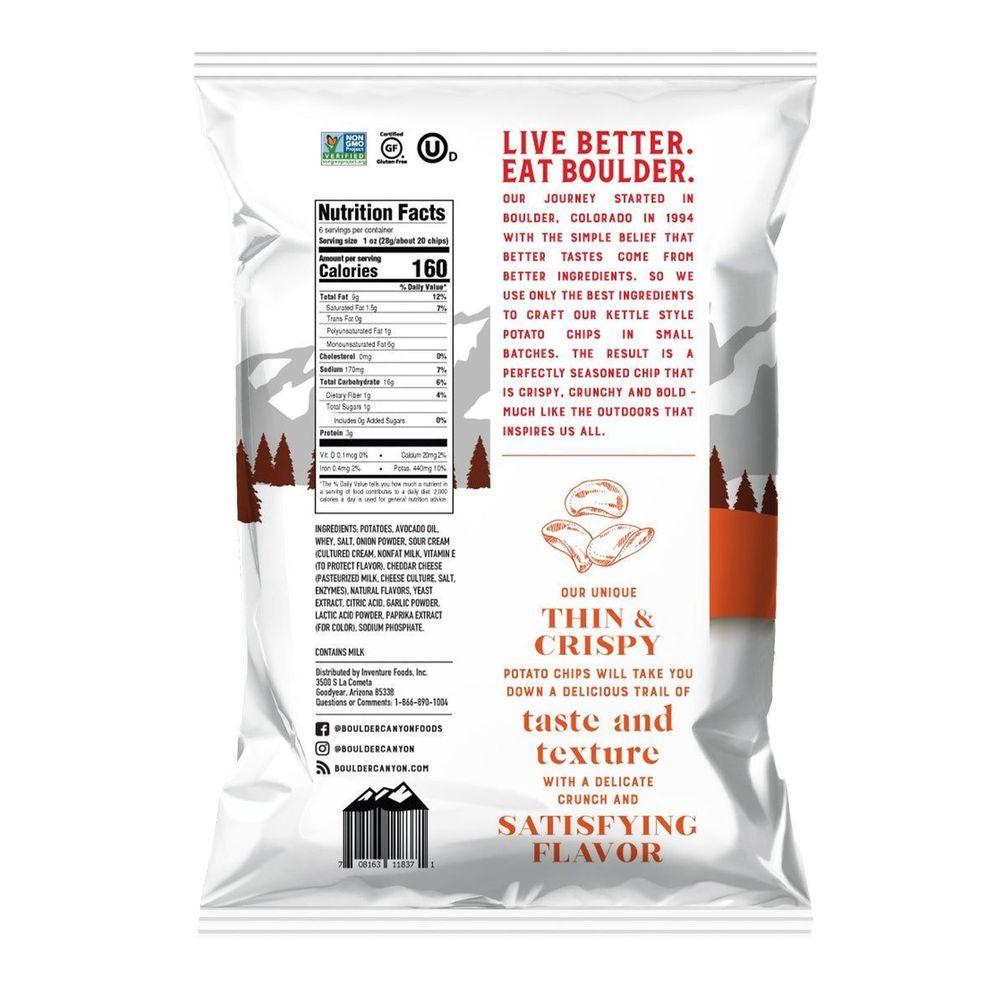 Boulder Canyon, Thin & Crispy Potato Chips, Cheddar Sour Cream, 6 oz (170.1 g)