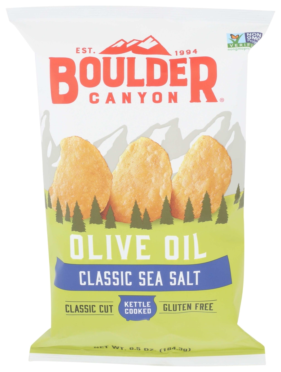 Boulder Canyon, Olive Oil Kettle Style Potato Chips, Classic Sea Salt, 6.5 oz (184.3 g)