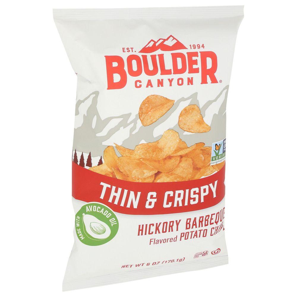 Boulder Canyon, Thin & Crispy Potato Chips, Hickory Barbeque, 6 oz (170.1 g)