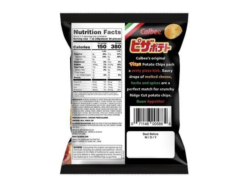2400006 Pizza Potato Chips, 2.54 oz