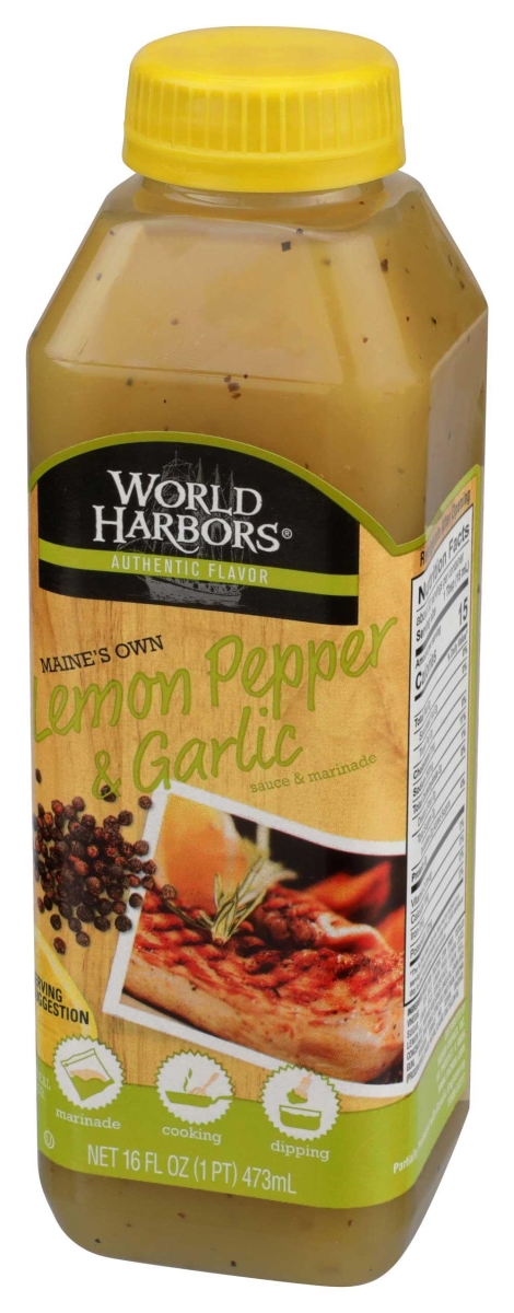 67889 Maines Own Lemon Pepper & Garlic Marinade & Sauce, 16 oz