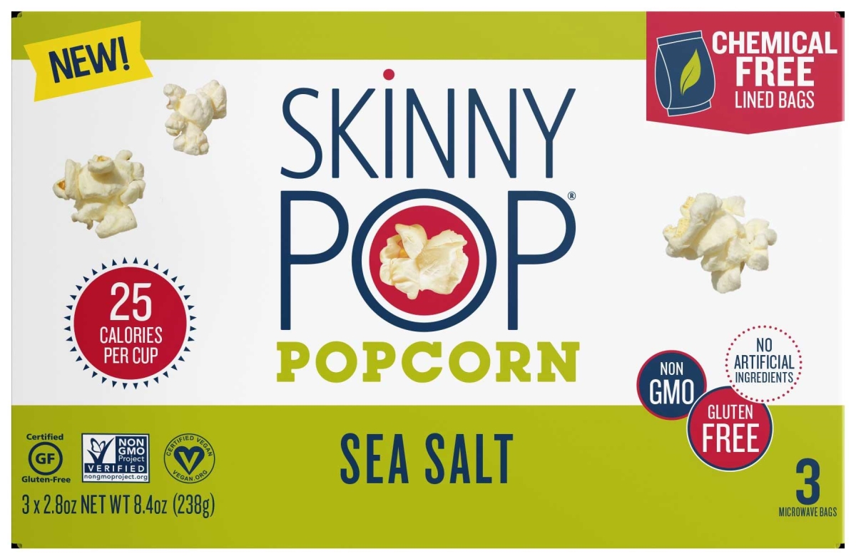 336629 2.8 oz Sea Salt Microwave Popcorn - Pack of 3
