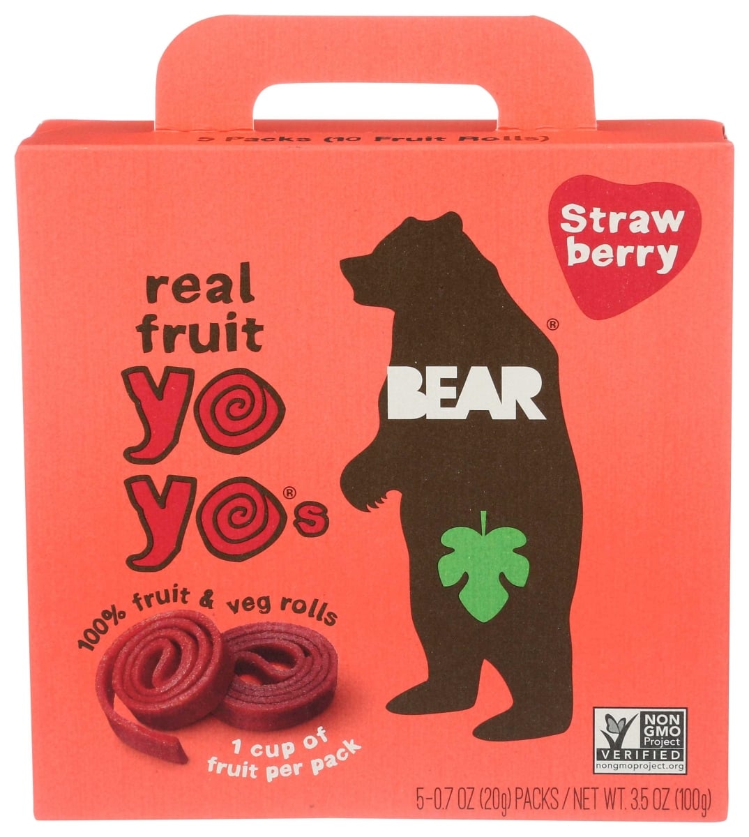 BEAR Fruit Rolls, Strawberry, 5 ct, 3.5 oz - 0.7 oz | CVS