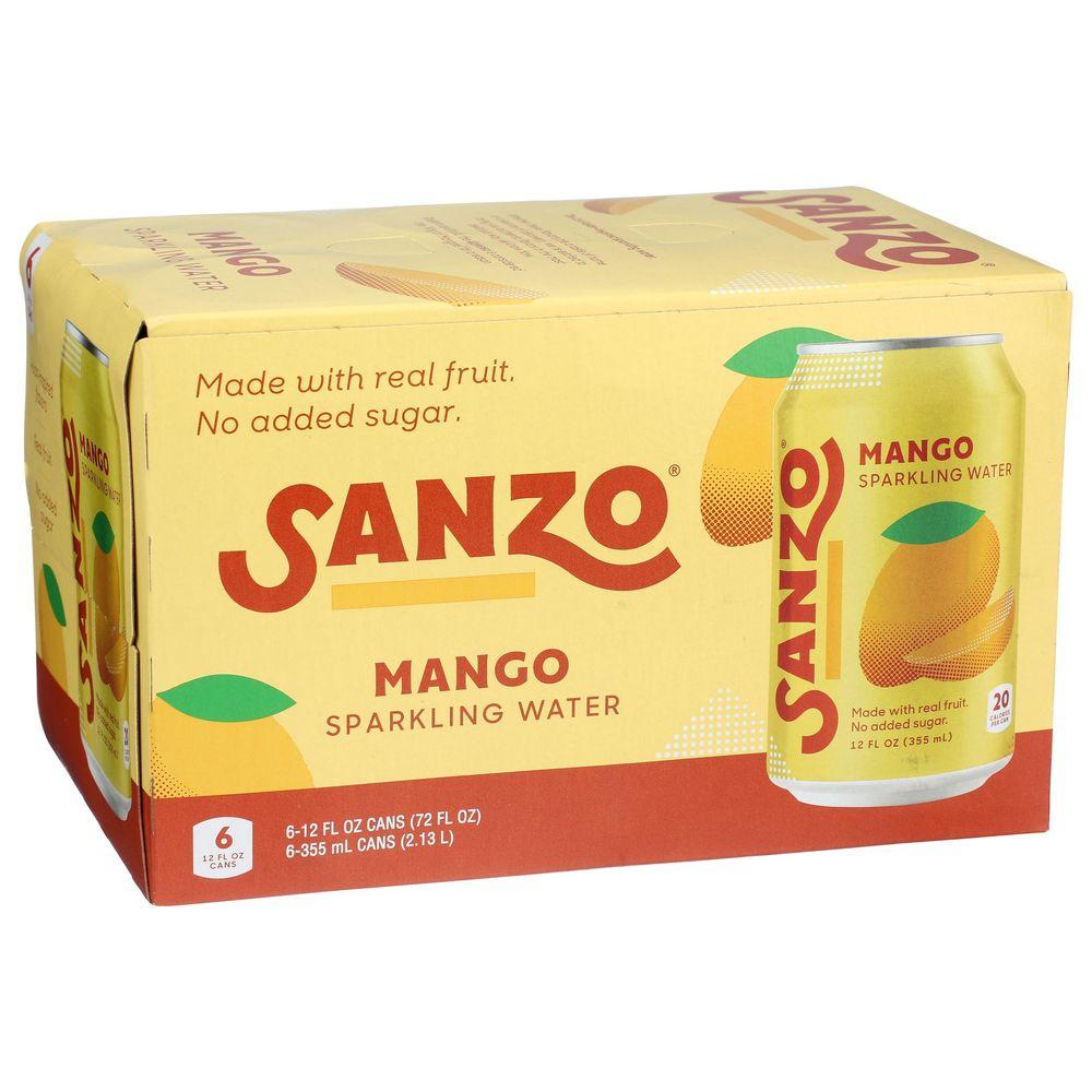 2208043 12 fl oz Mango Sparkling Water - Pack of 6