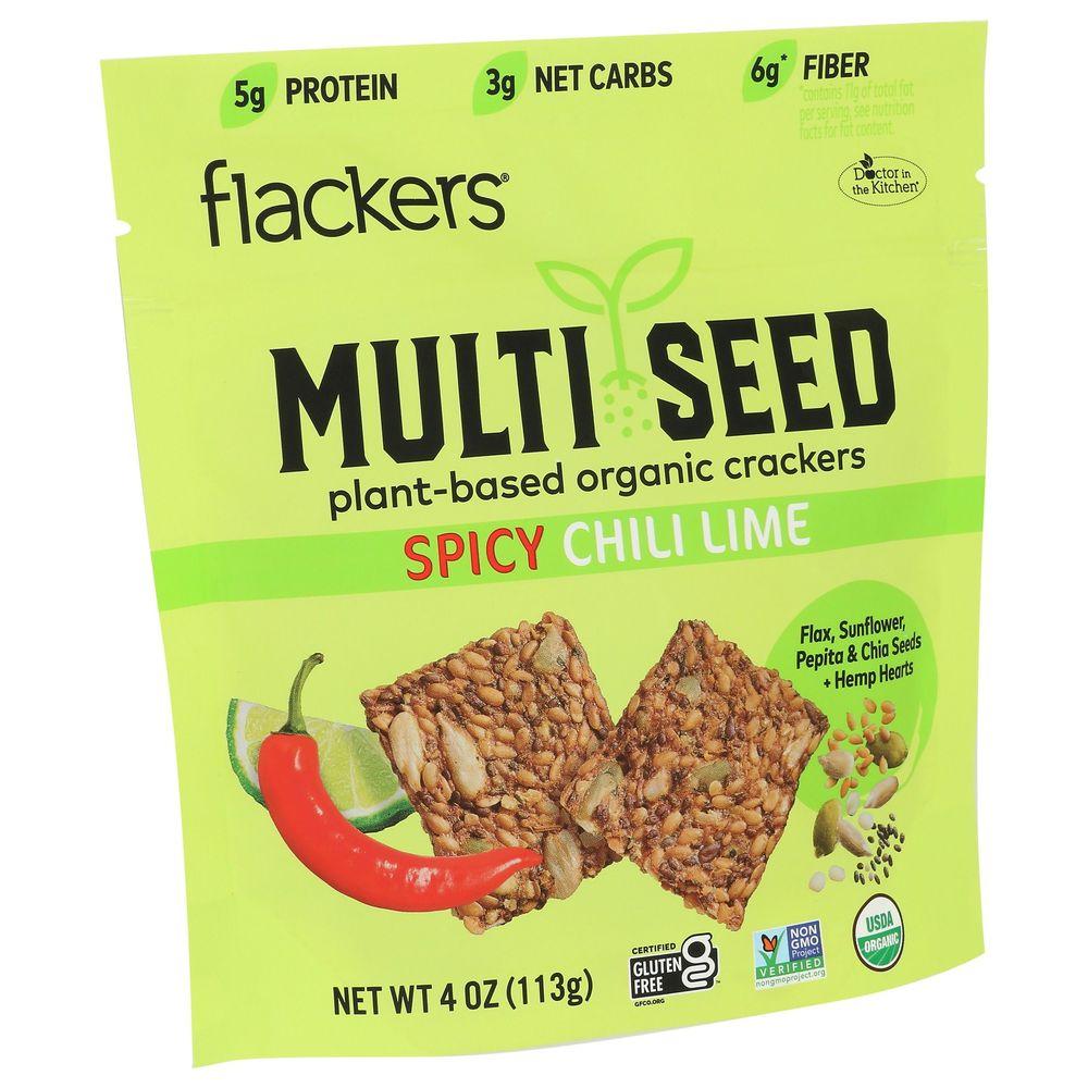 2401795 4 oz Organic Plant-Based Spicy Chili Lime Multi Seed Cracker
