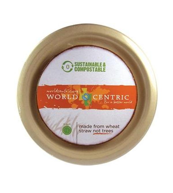 World Centric Compostable 9 Plates, Beige, 20 Plates/Pack (WORPLRTSCU9) | Quill