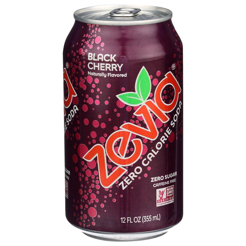 228096 Black Cherry Naturally Flavored Zero Calorie Soda, 72 oz - Pack of 6