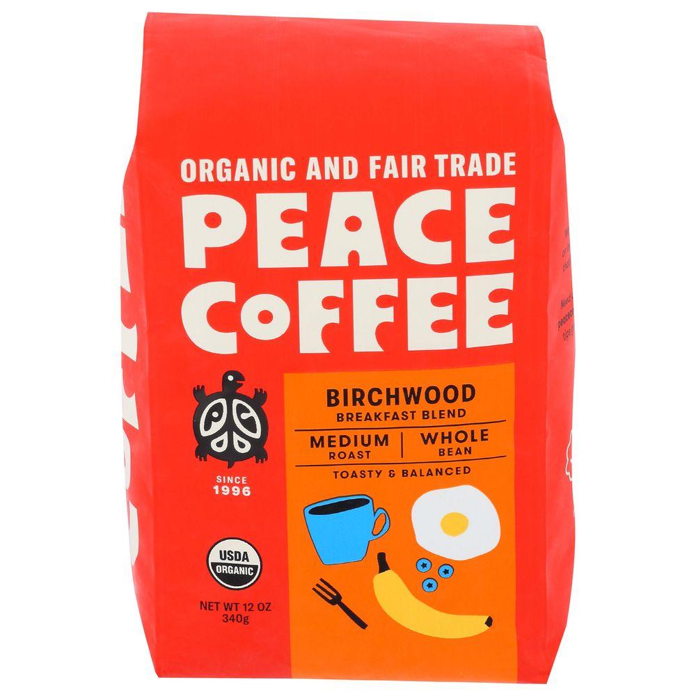 379622 Organic Birchwood Breakfast Blend Medium Roast Whole Bean Coffee, 12 oz
