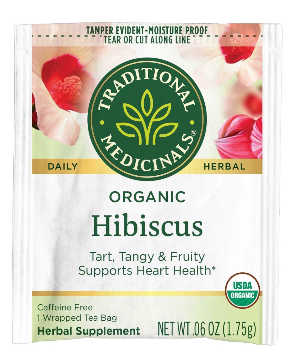 82624 Medicinals Organic Hibiscus Herbal Tea, 16 Bags