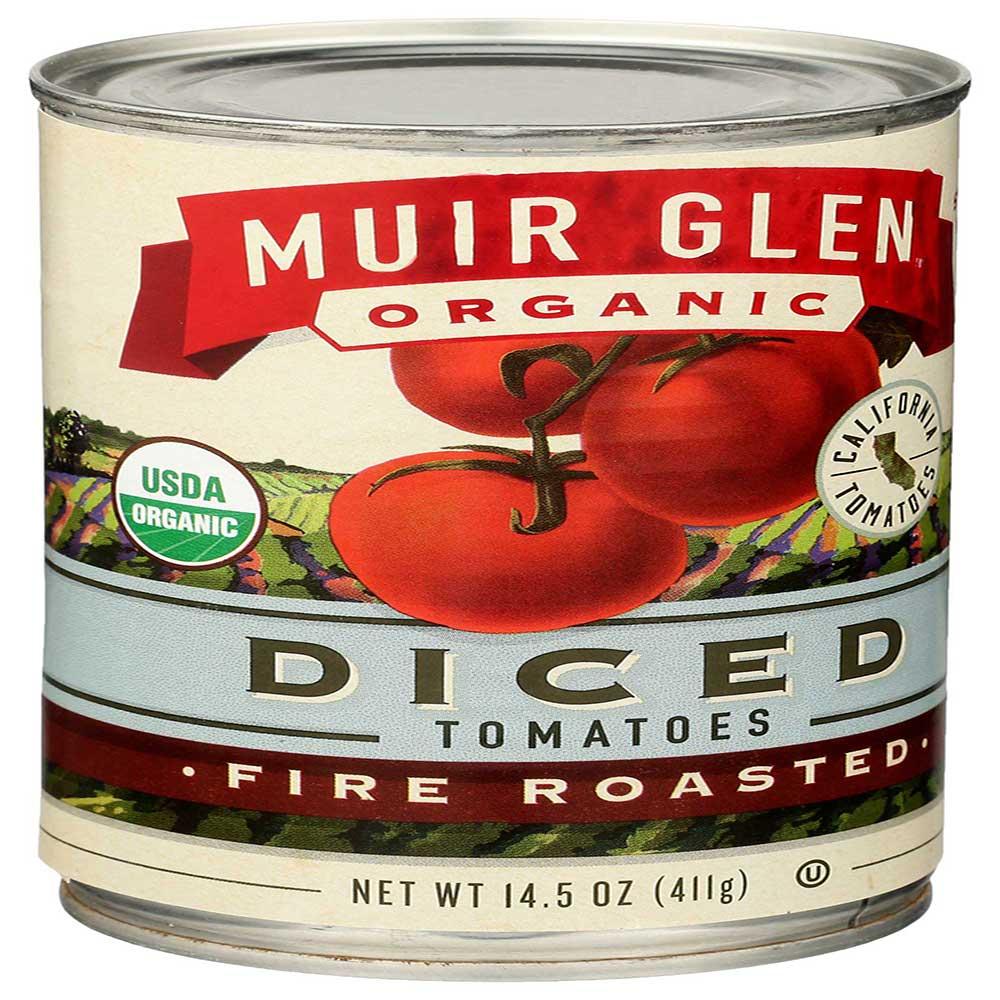 Muir Glen 64069 Diced Fire Roasted Tomatoes, 14.5 oz
