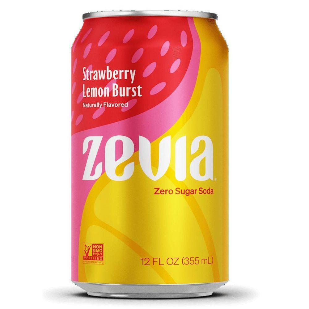 2417912 Strawberry Lemon Burst Sleek Zero Sugar Soda, 12 oz