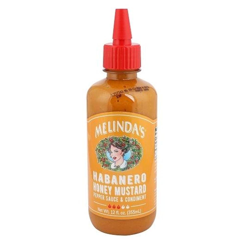 359861 12 oz Habanero Honey Mustard Hot Sauce with Fresh Peppers, Real Mustard