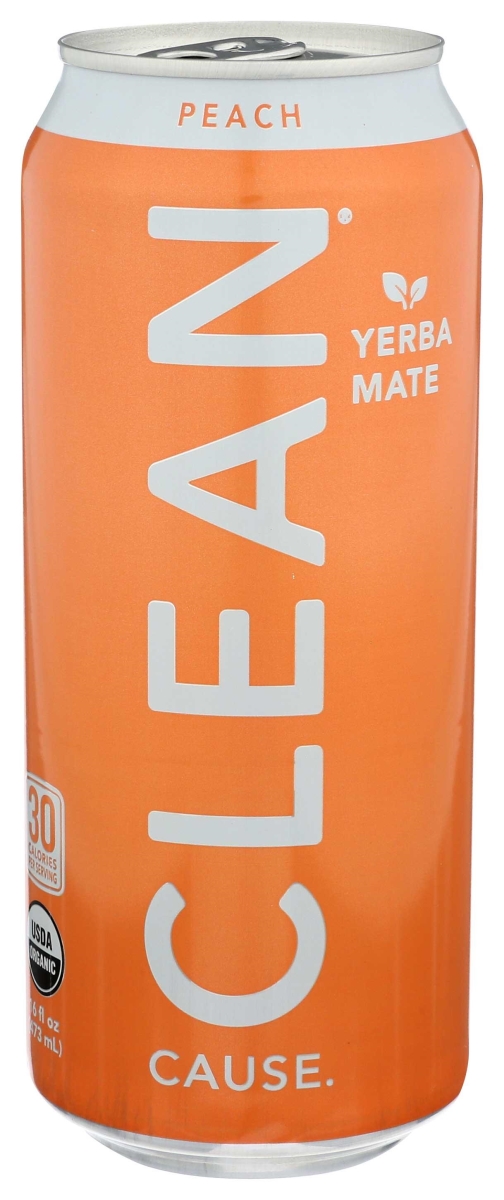 339395 16 fl oz Organic Peach Sparkling Yerba Mate