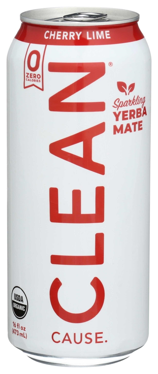 363052 16 fl oz Organic Zero Calorie Cherry Lime Sparkling Yerba Mate