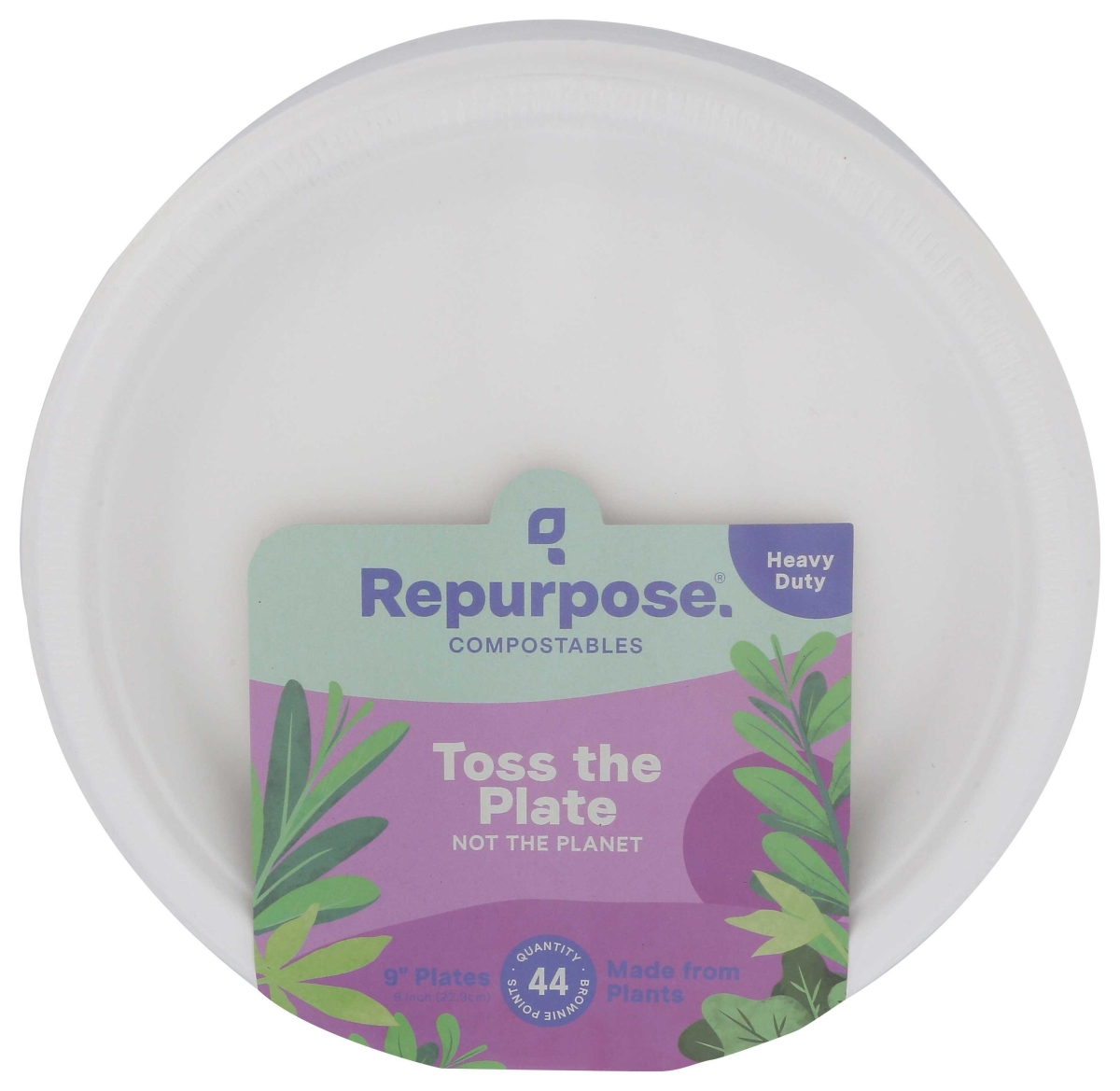 360571 9 in. Compostable Bagasse Plate - 44 Piece