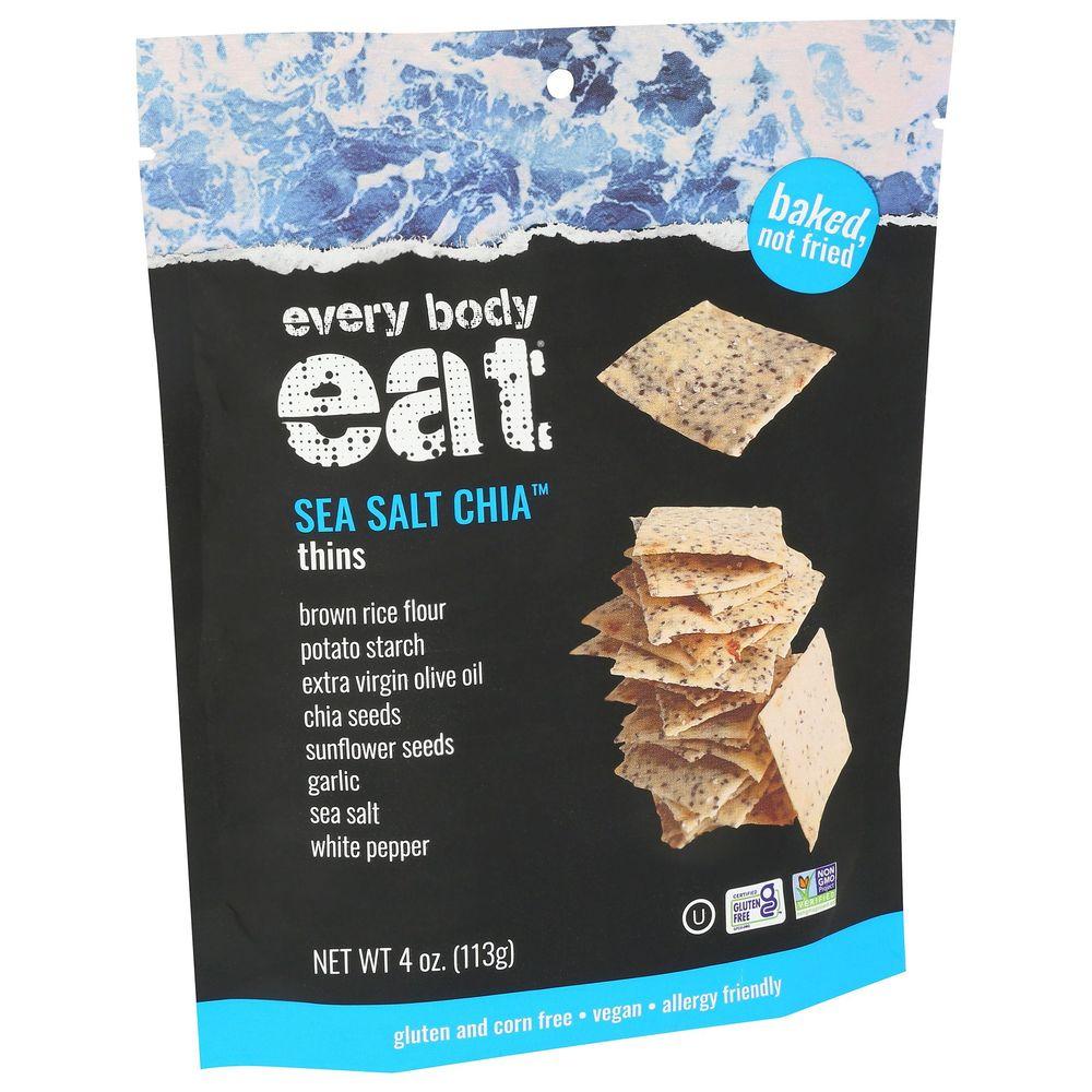 367799 4 oz Sea Salt Chia Snack Thins