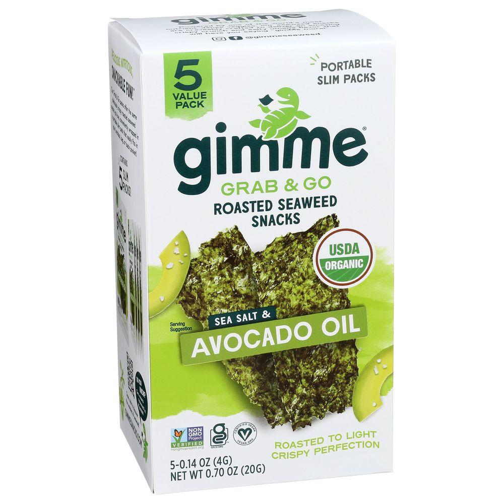 2200418 Organic Sea Salt & Avocado Oil Roasted Seaweed Snacks, 0.7 oz - Pack of 5