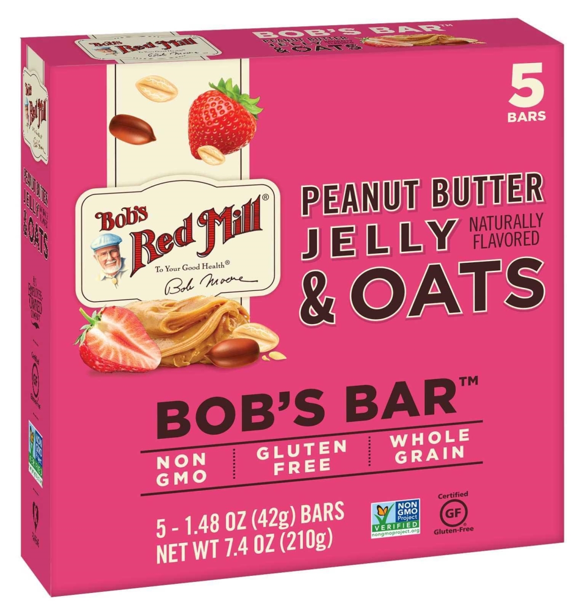 364032 1.48 oz Peanut Butter Jelly & Oats Bar - Pack of 5