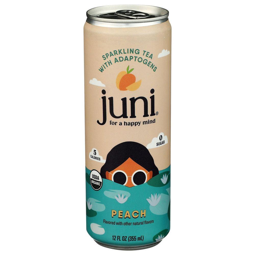 2316089 12 fl oz Peach Sparkling Tea with Adaptogens