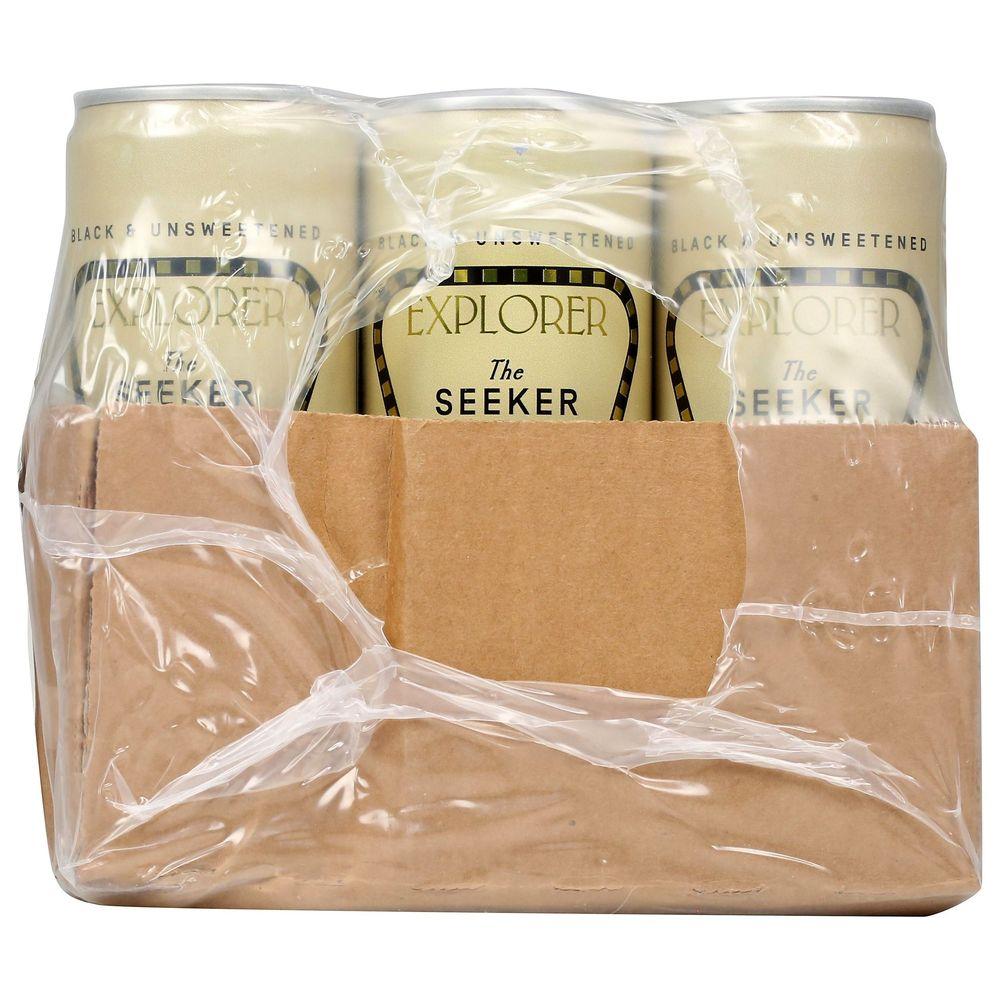 2413702 Seeker Unsweetened Half Caf Cold Brew Coffee, 12 oz