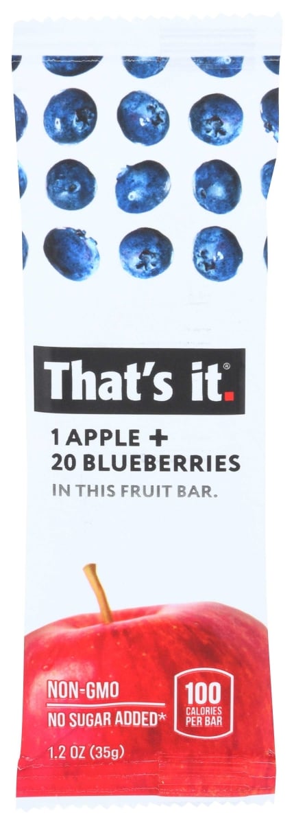 117948 1.2 oz Apple Plus Blueberries Fruit Bar