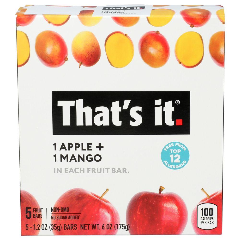 318842 6 oz Apples & Mangoes Flavored Fruit Bar - 5 Count