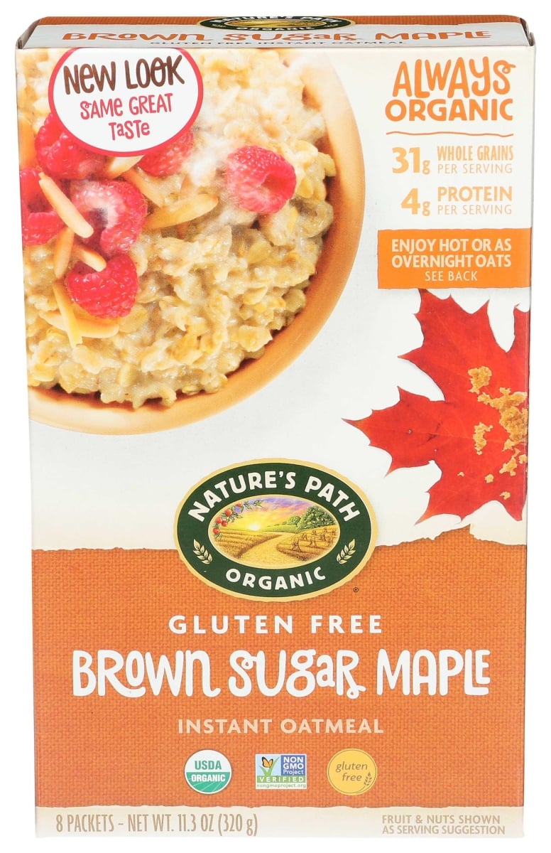 Natures Path 101313 11.3 oz Organic Brown Sugar Maple Hot Oatmeal