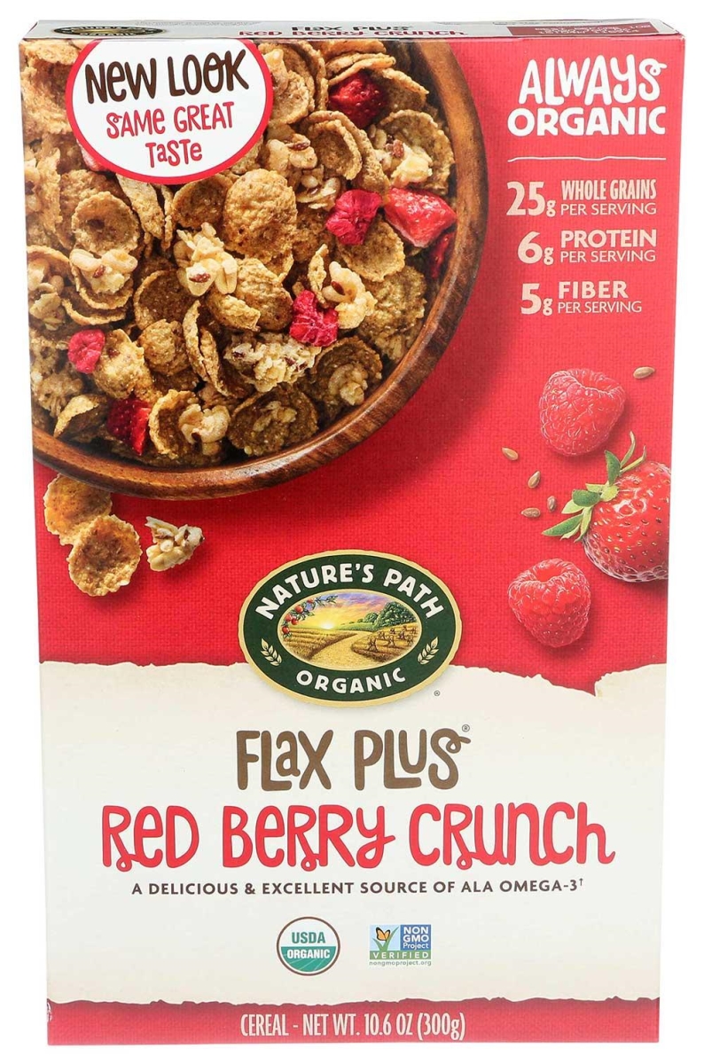 Natures Path 219662 Organic Cold Flax Plus Red Berry Crunch Cereal, 10.5 oz