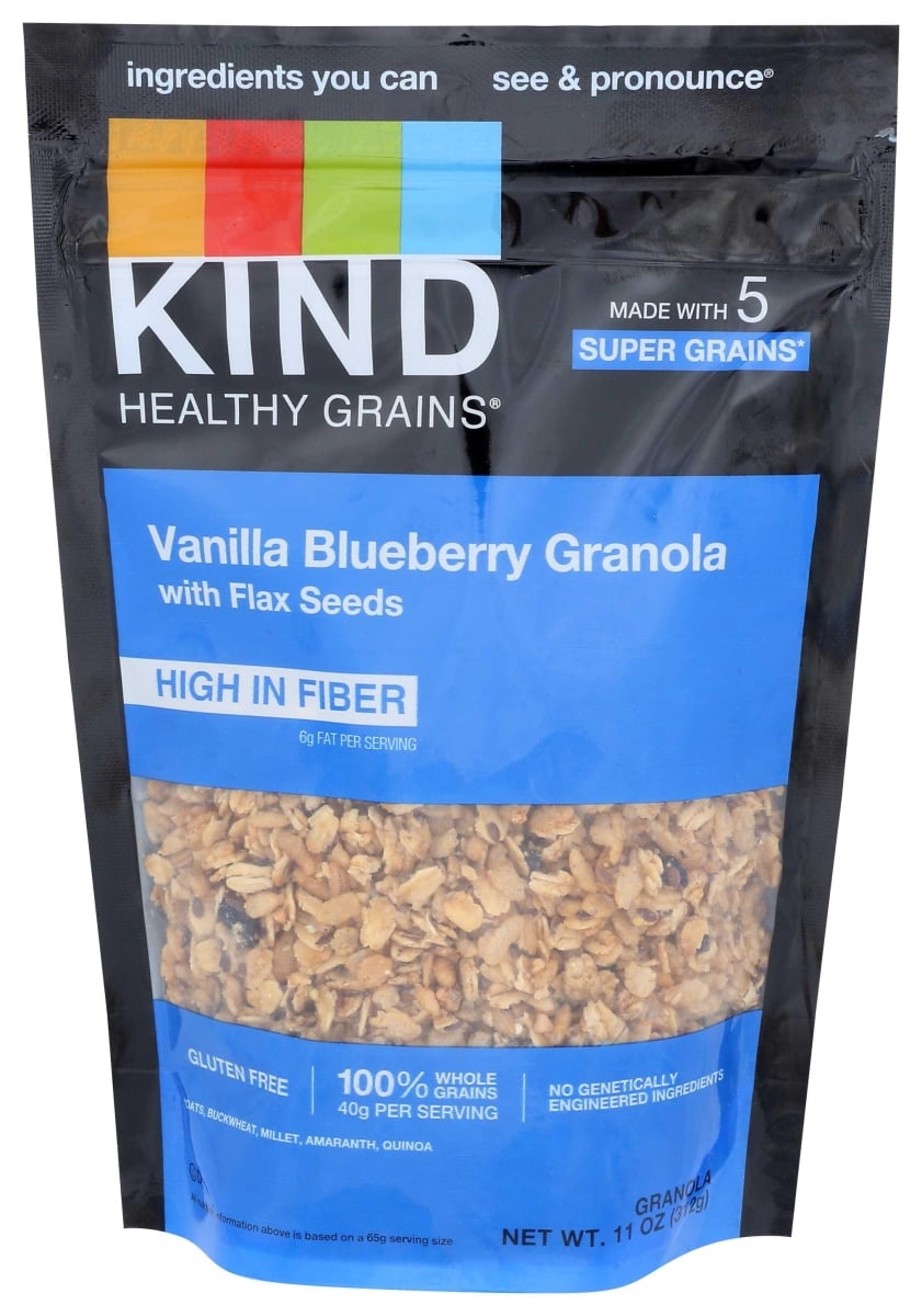 52272 11 oz Vanilla Blueberry Clusters with Flax Seeds