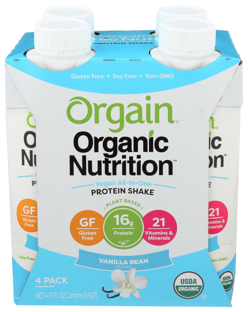 300173 11 fl oz Organic Nutrition Sweet Vanilla Bean Protein Shake - Pack of 4