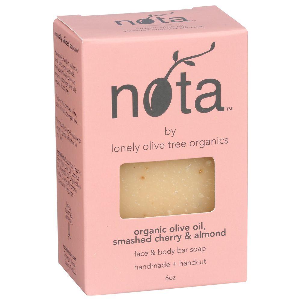 2207021 6 oz Organic Olive Oil Smashed Cherry & Almond Soap Bar