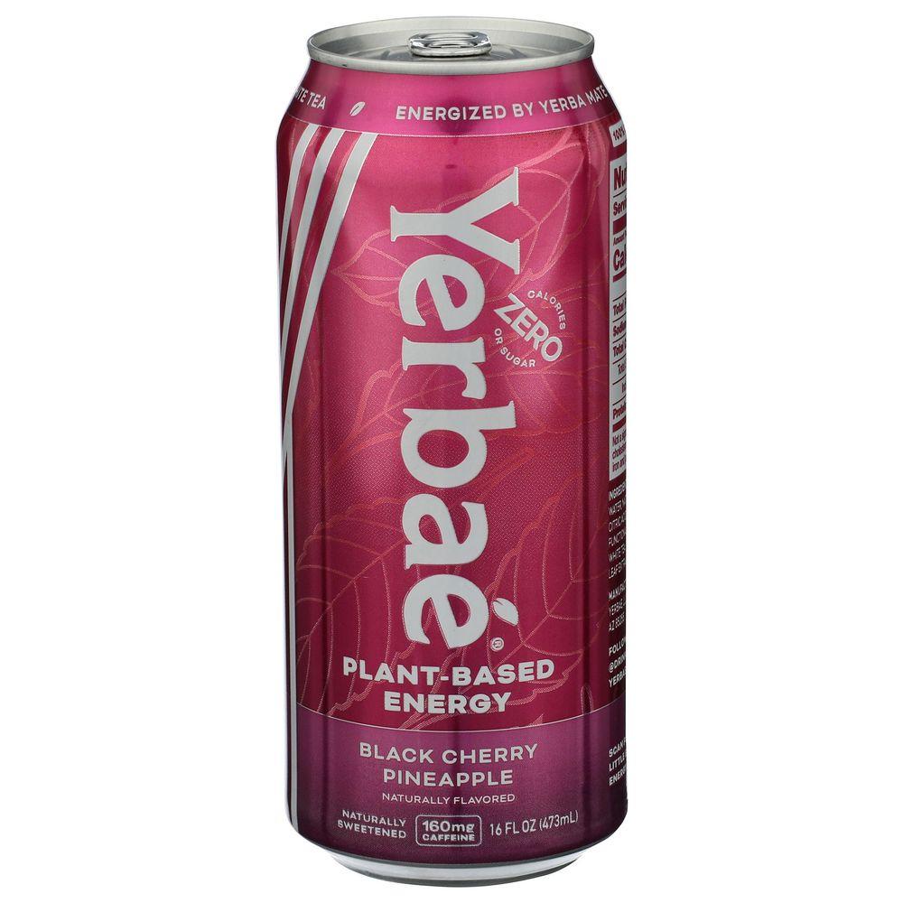 361341 16 fl oz Black Cherry Pineapple Plant Based Energy Drink