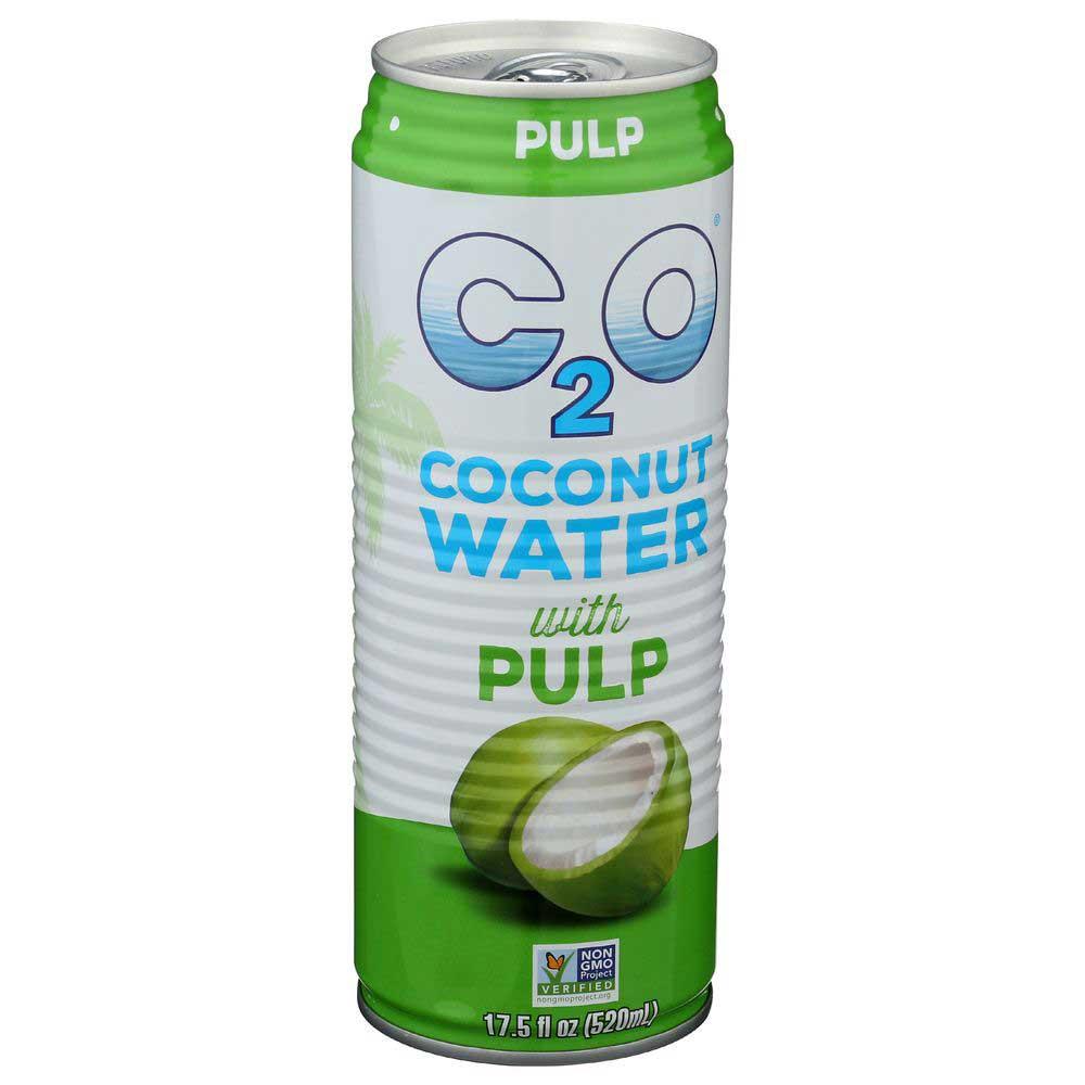 C2O 80464 17.5 oz Pure Coconut Water with Pulp