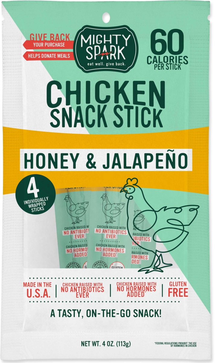 Mighty Spark Chicken Snack Sticks, Honey Jalapeno, 4 CT, 1 oz | CVS