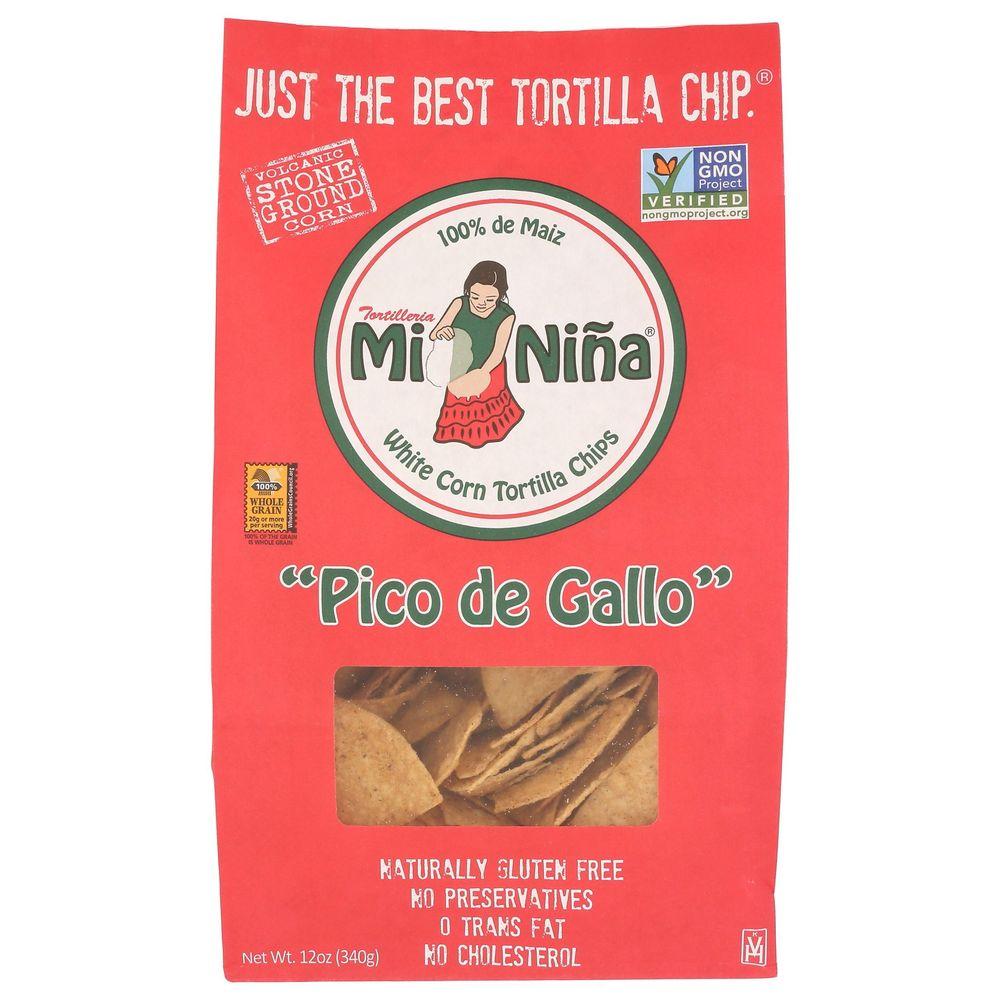 Mi Nina 317310 Pico De Gallo Tortilla Chips, 12 oz