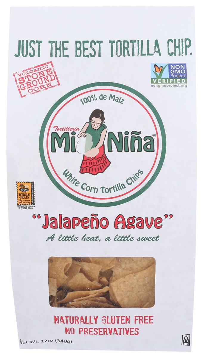 Mi Nina 317309 Jalapeno Agave Tortilla Chips, 12 oz