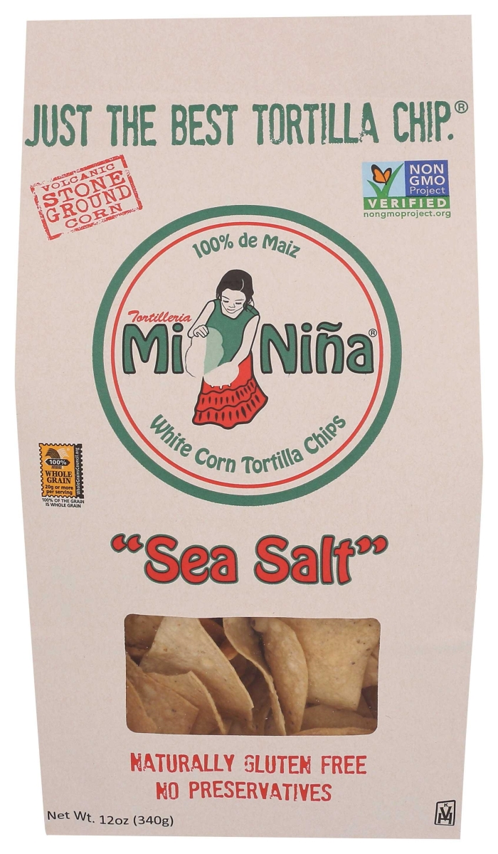 Mi Nina 317308 12 oz Sea Salt Tortilla Chips